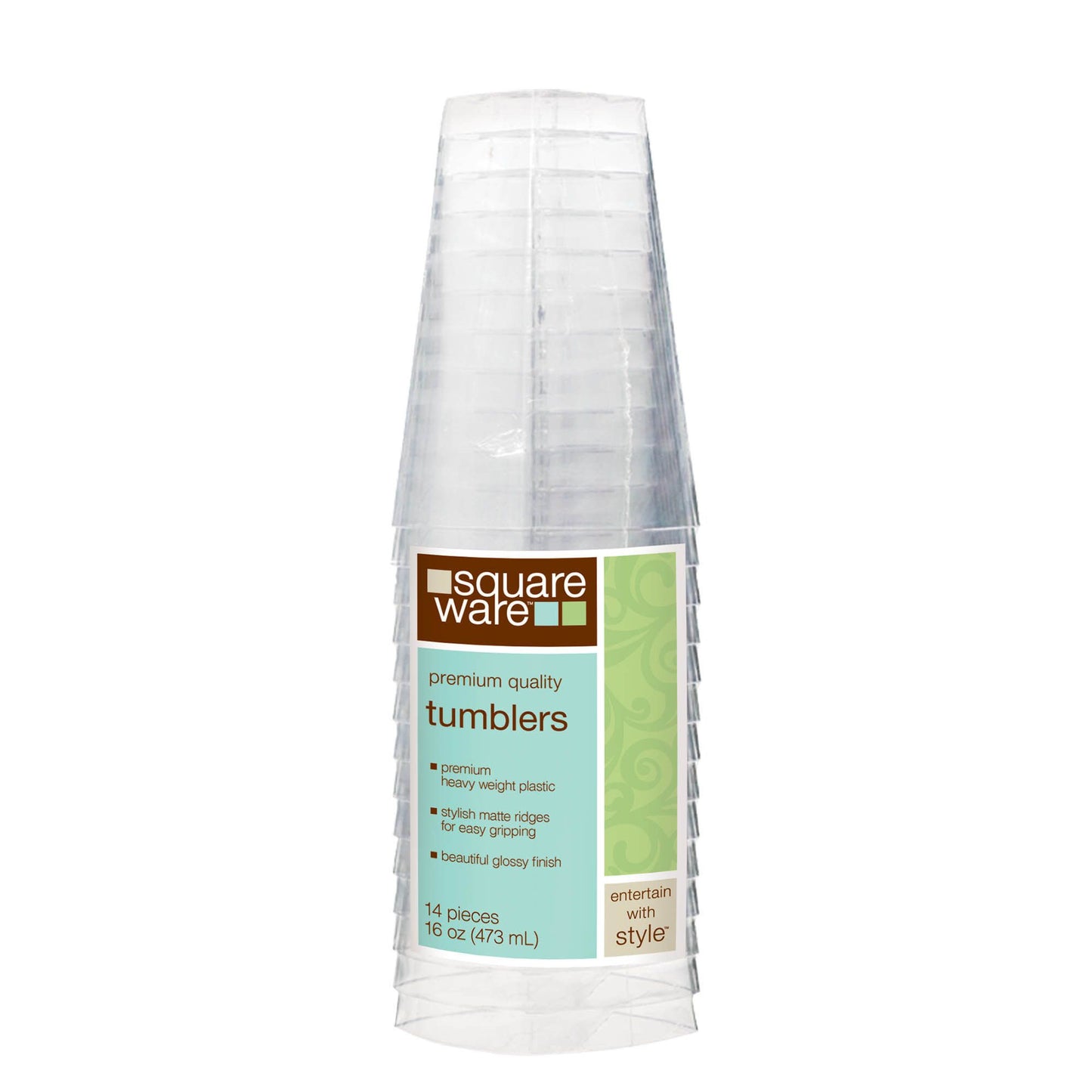 Square Ware16 Oz Tumblers - 14CT
