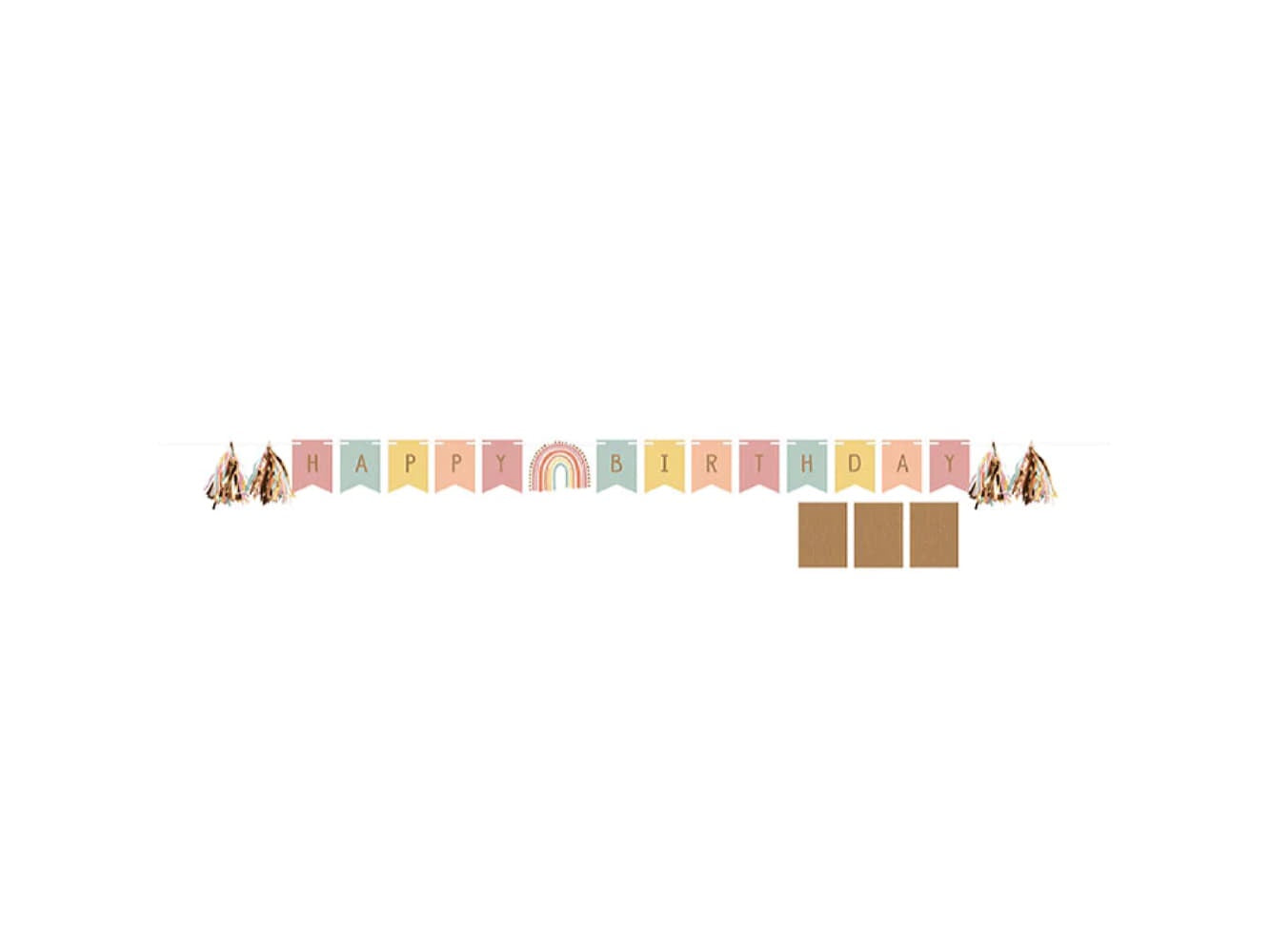 Boho Rainbow Pennant Banner -Customizable