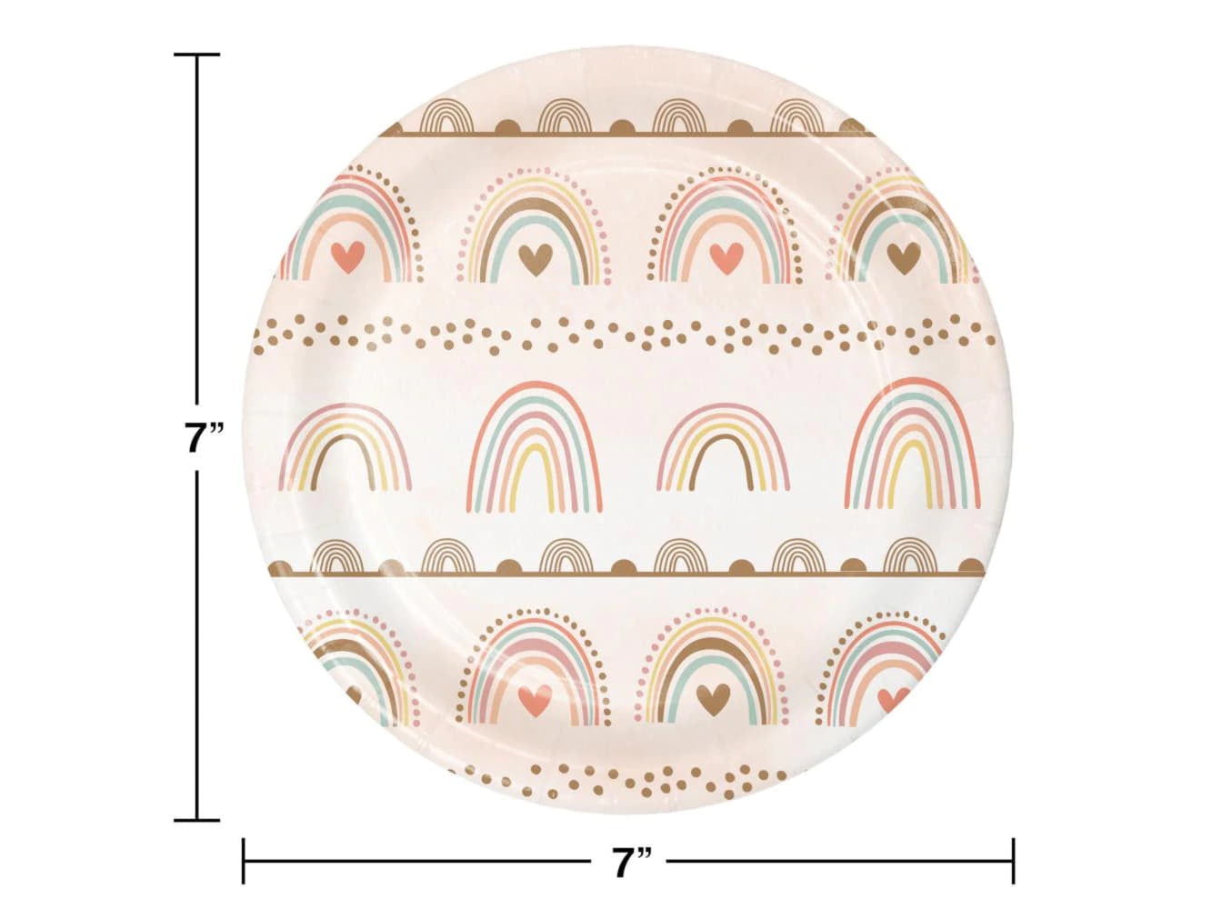 Boho Rainbow 7In Plates