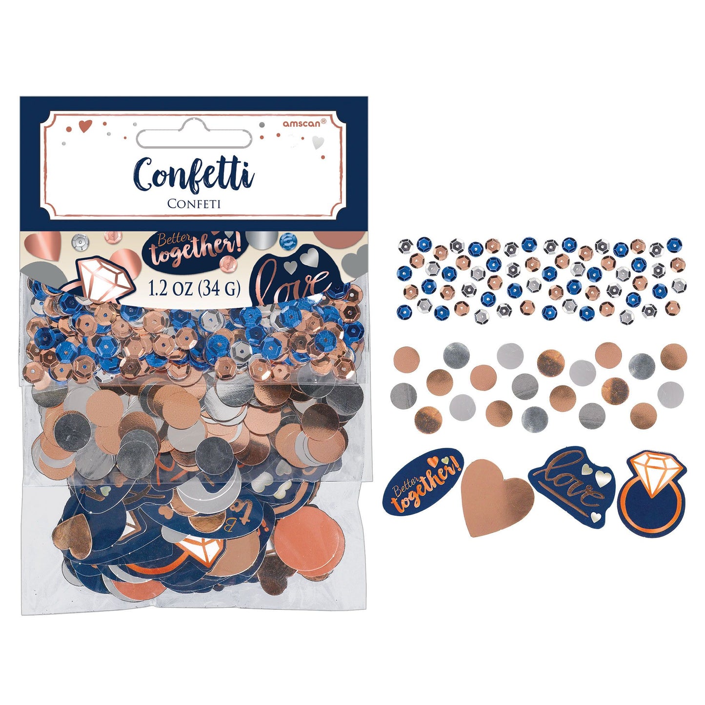 Navy Bride Confetti