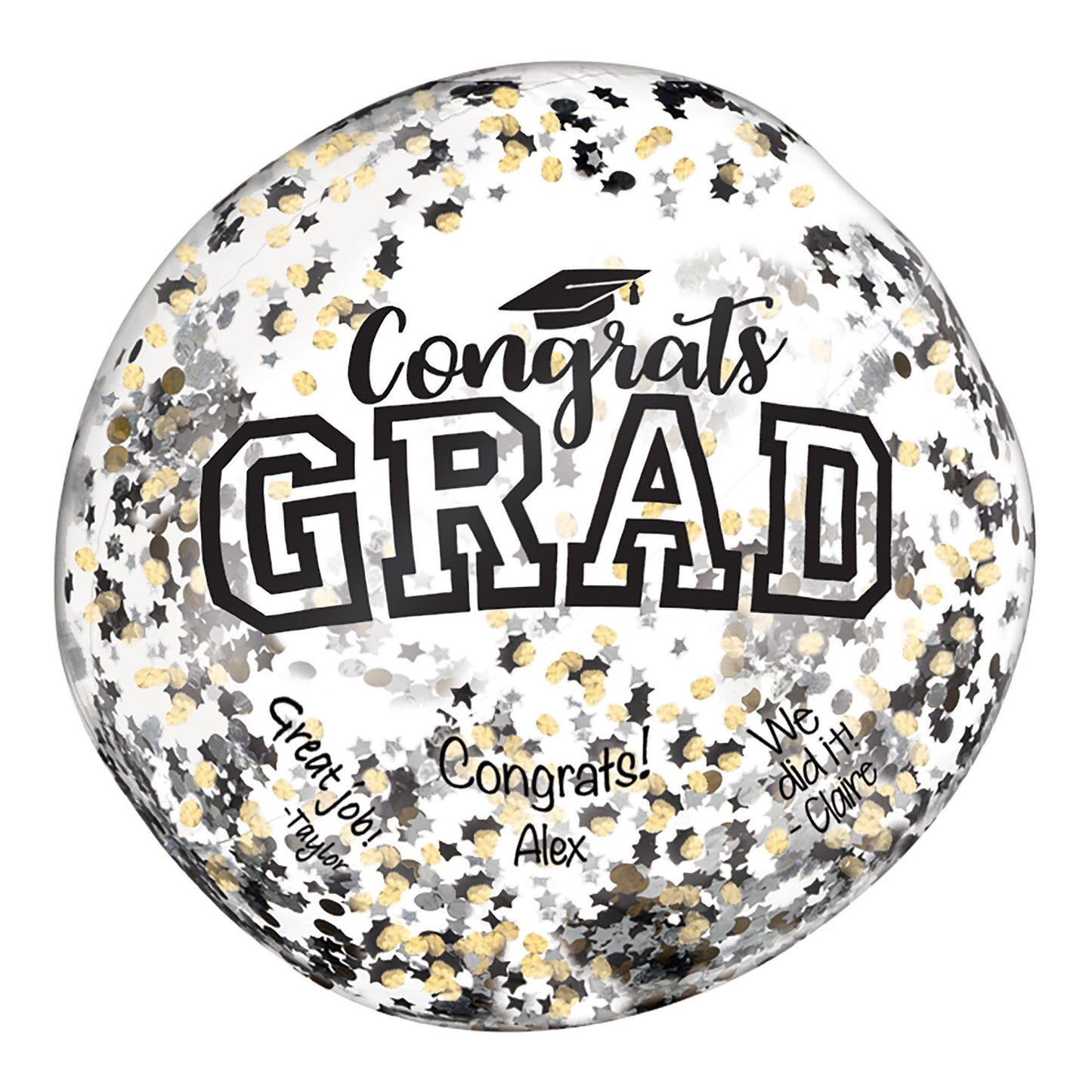 Grad Large Autograph Confetti Ball