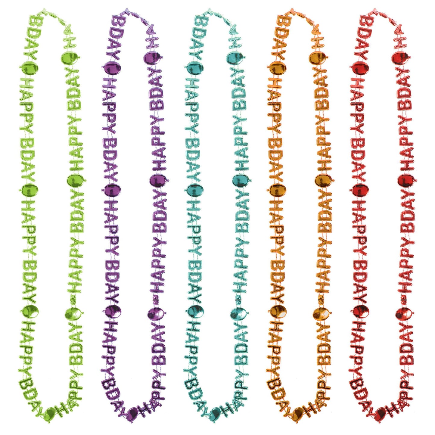 Happy Birthday Party Beads - 10Pcs