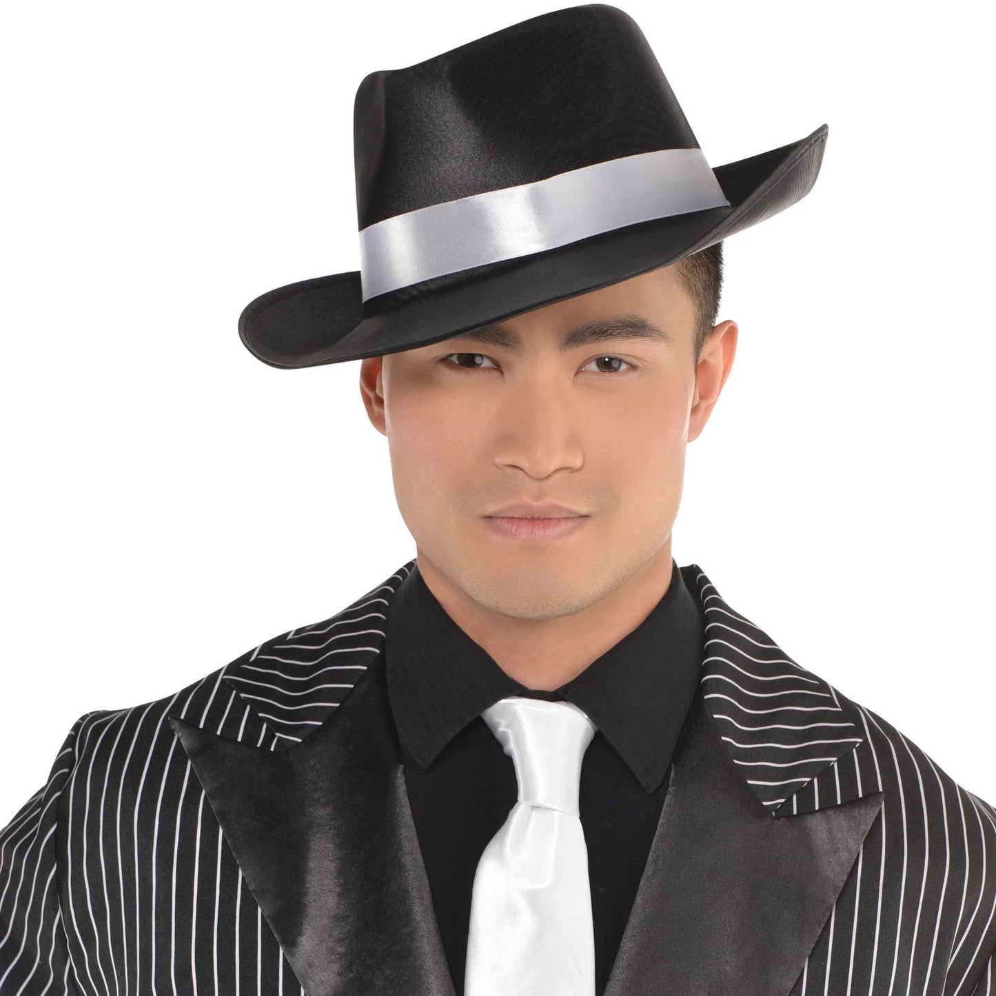 Black Satin Gangster Hat