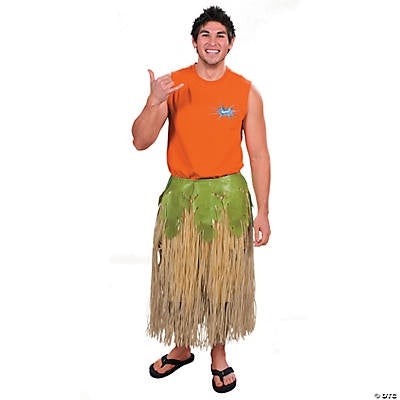 Raffia Hula Skirt With Palm Leaves