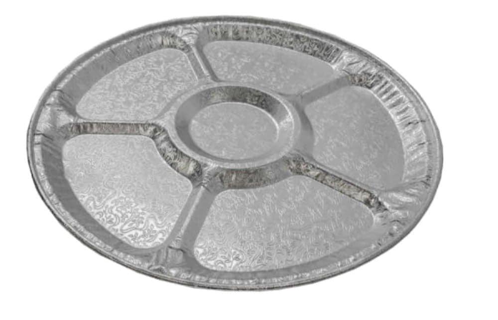 HFA 12" Round Sectional Foil Tray, Each