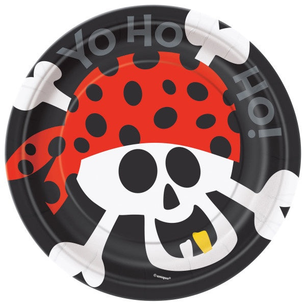 Pirate Fun Round 7" Dessert Plates, 8Ct