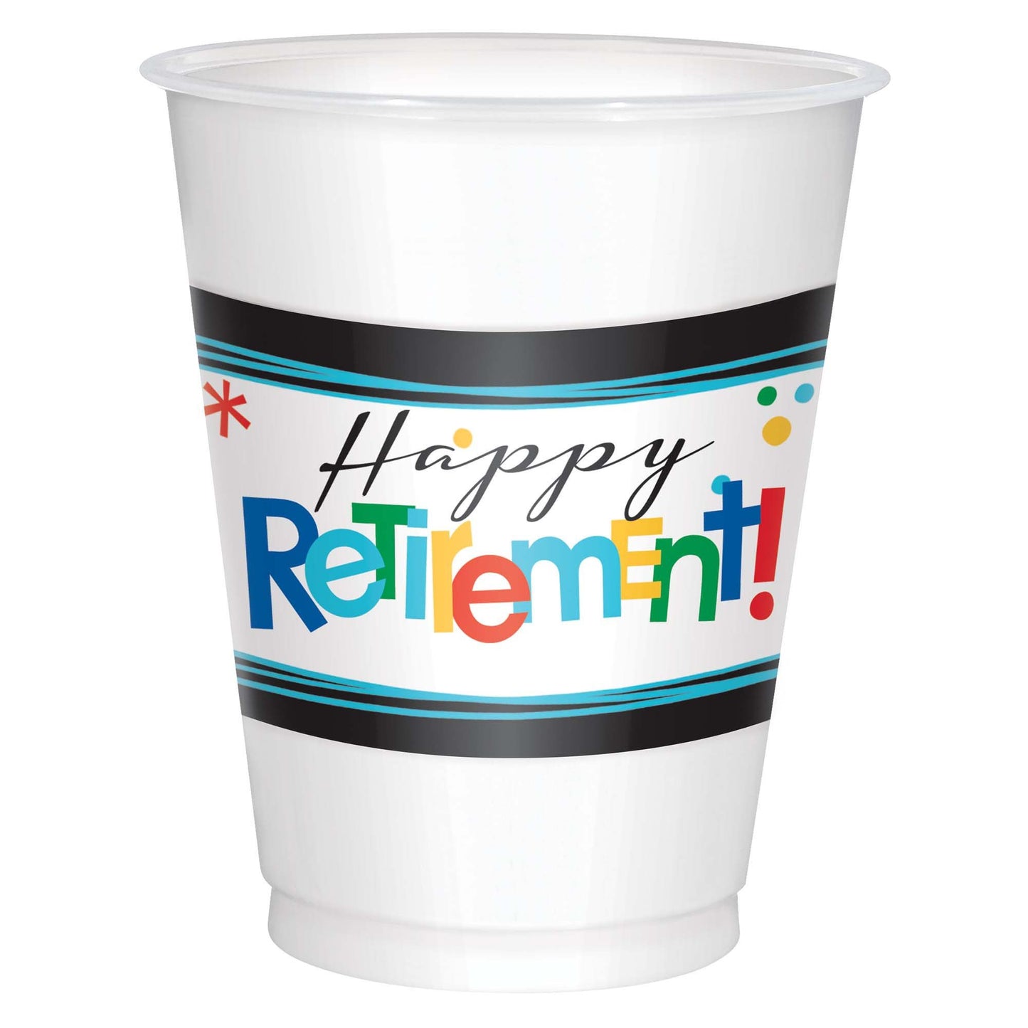 Retirement Plastic Cups - 25Pk
