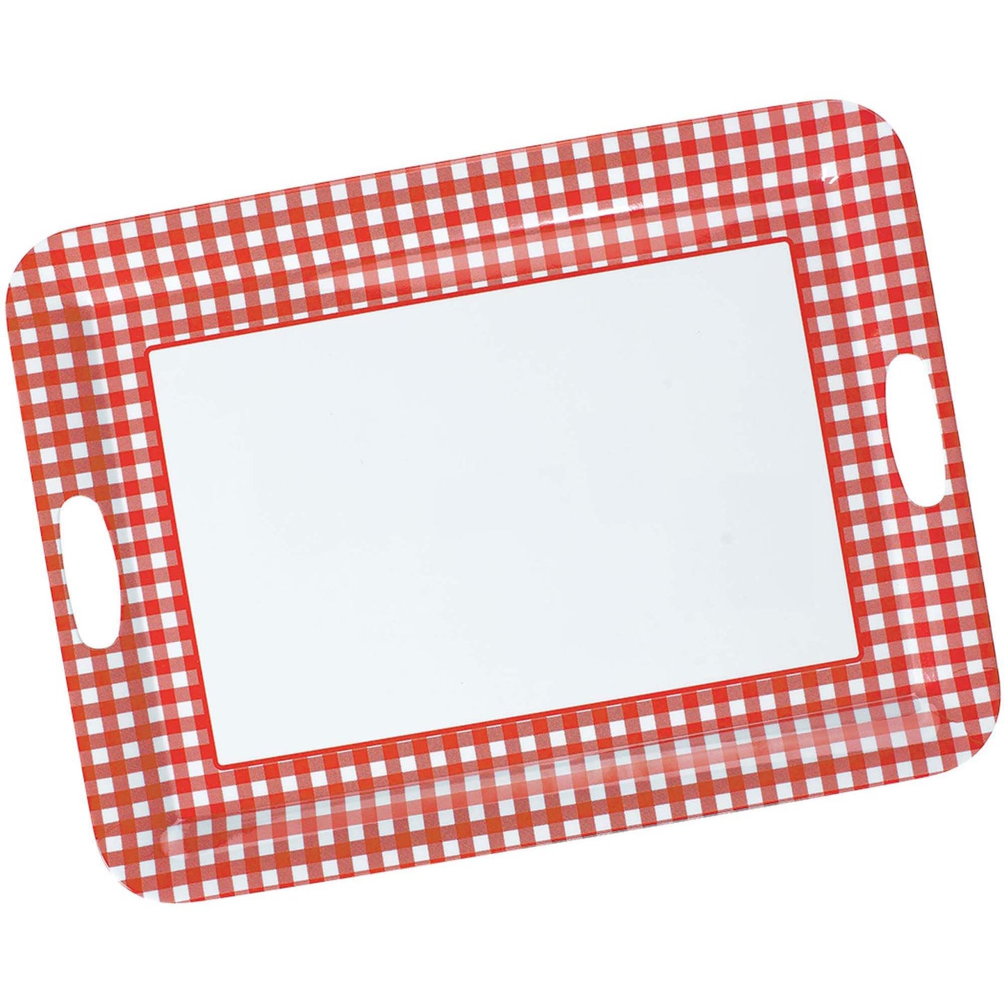 Gingham Rectangle Tray/Handle