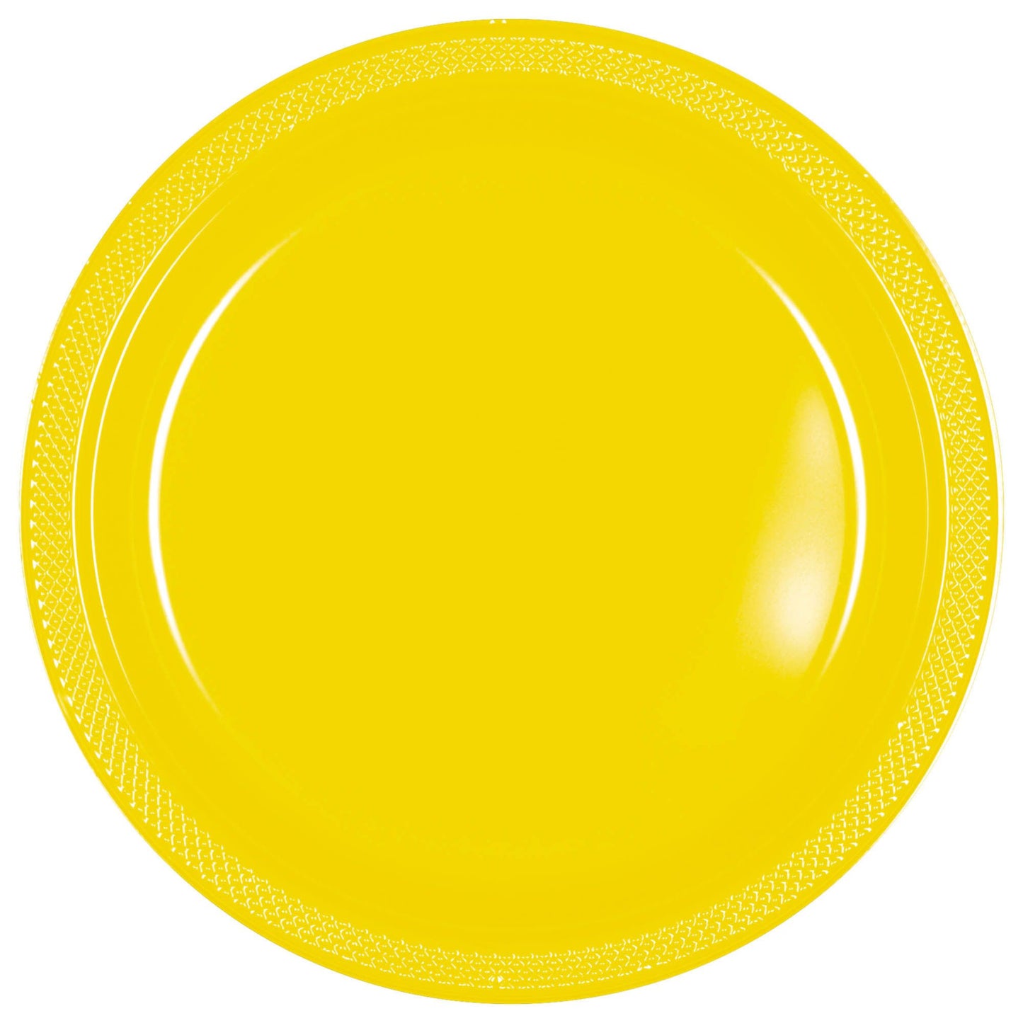 7In Plastic Plates - Yellow Sunshine
