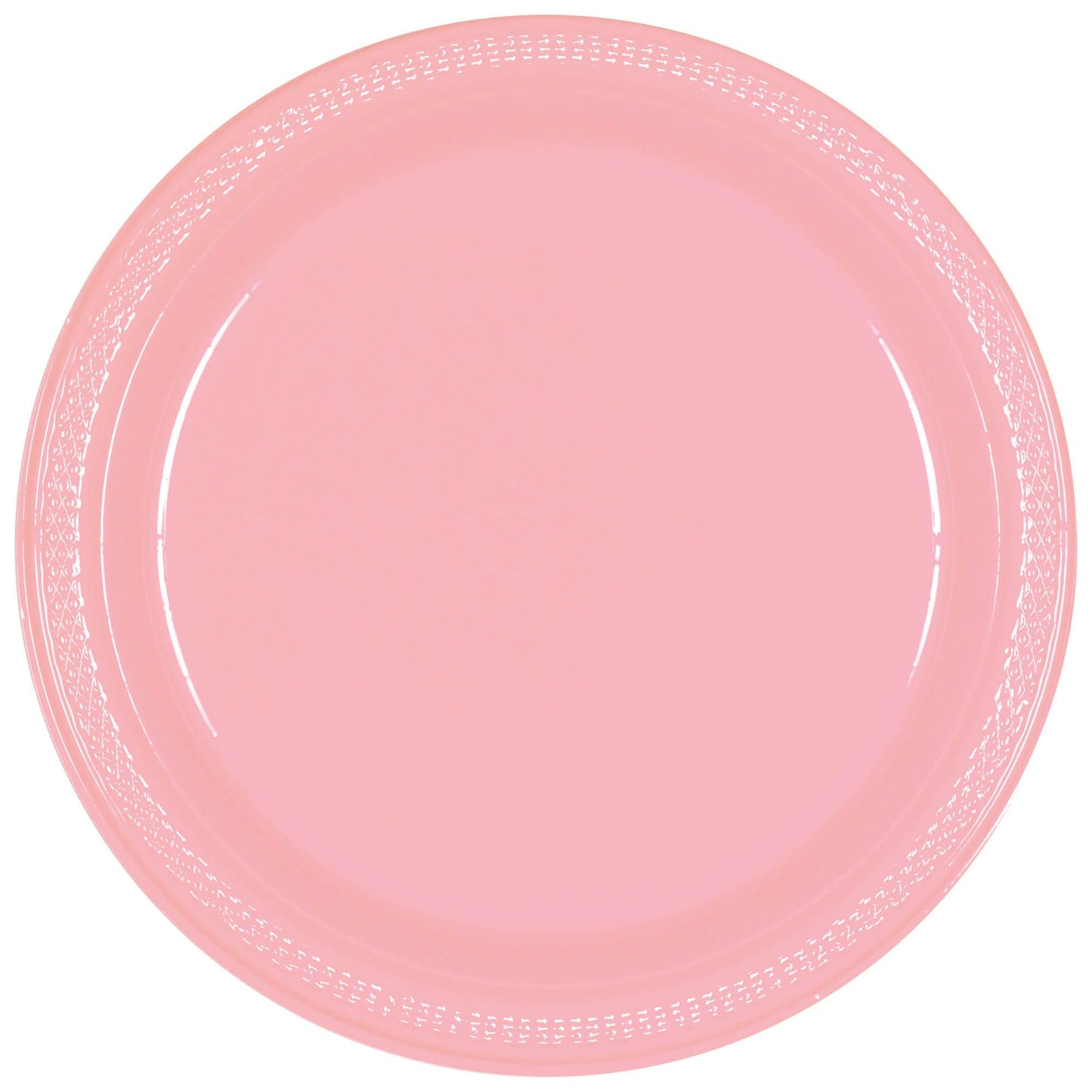 7In Plastic Plates-New Pink