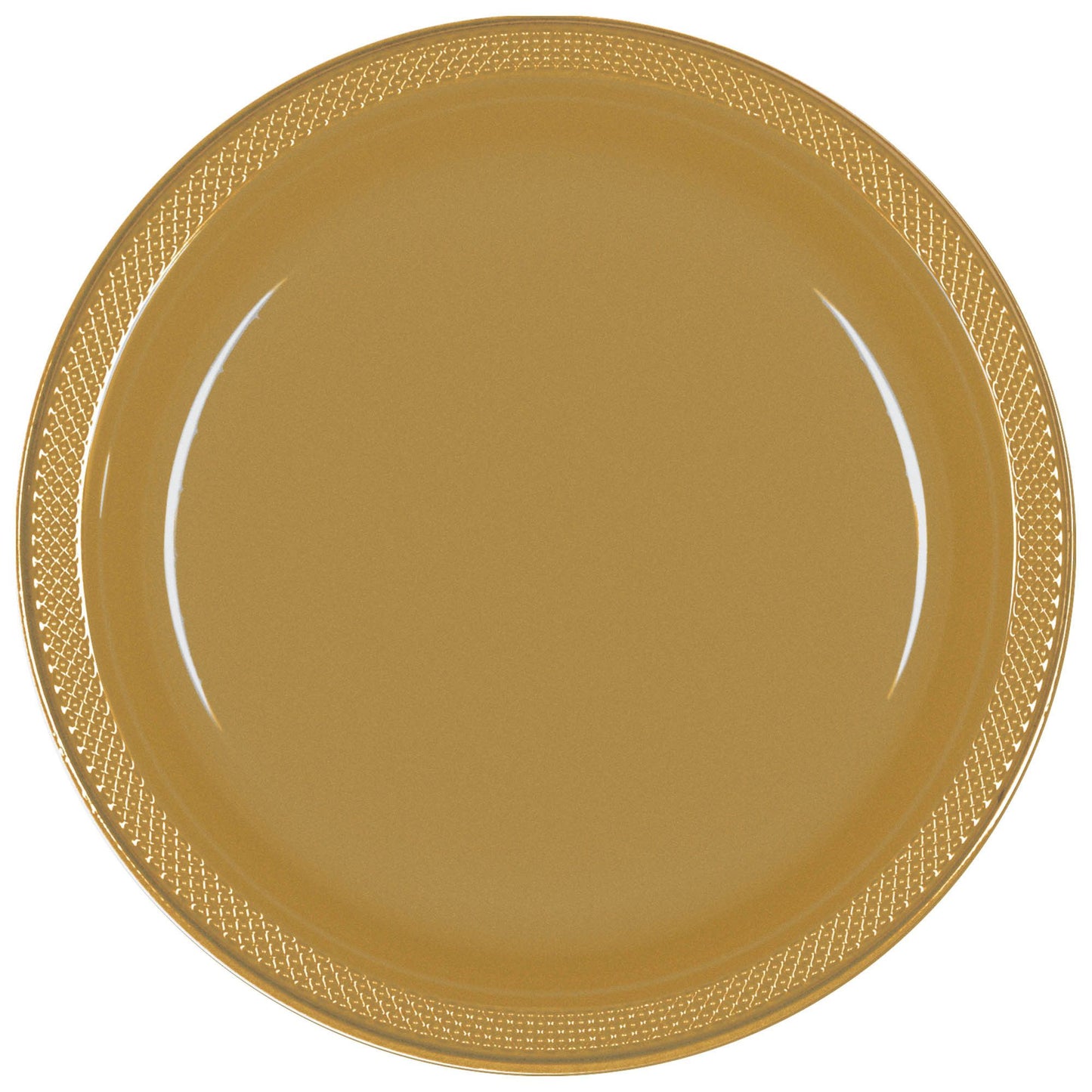 7In Plastic Plates-Gold Sparkle