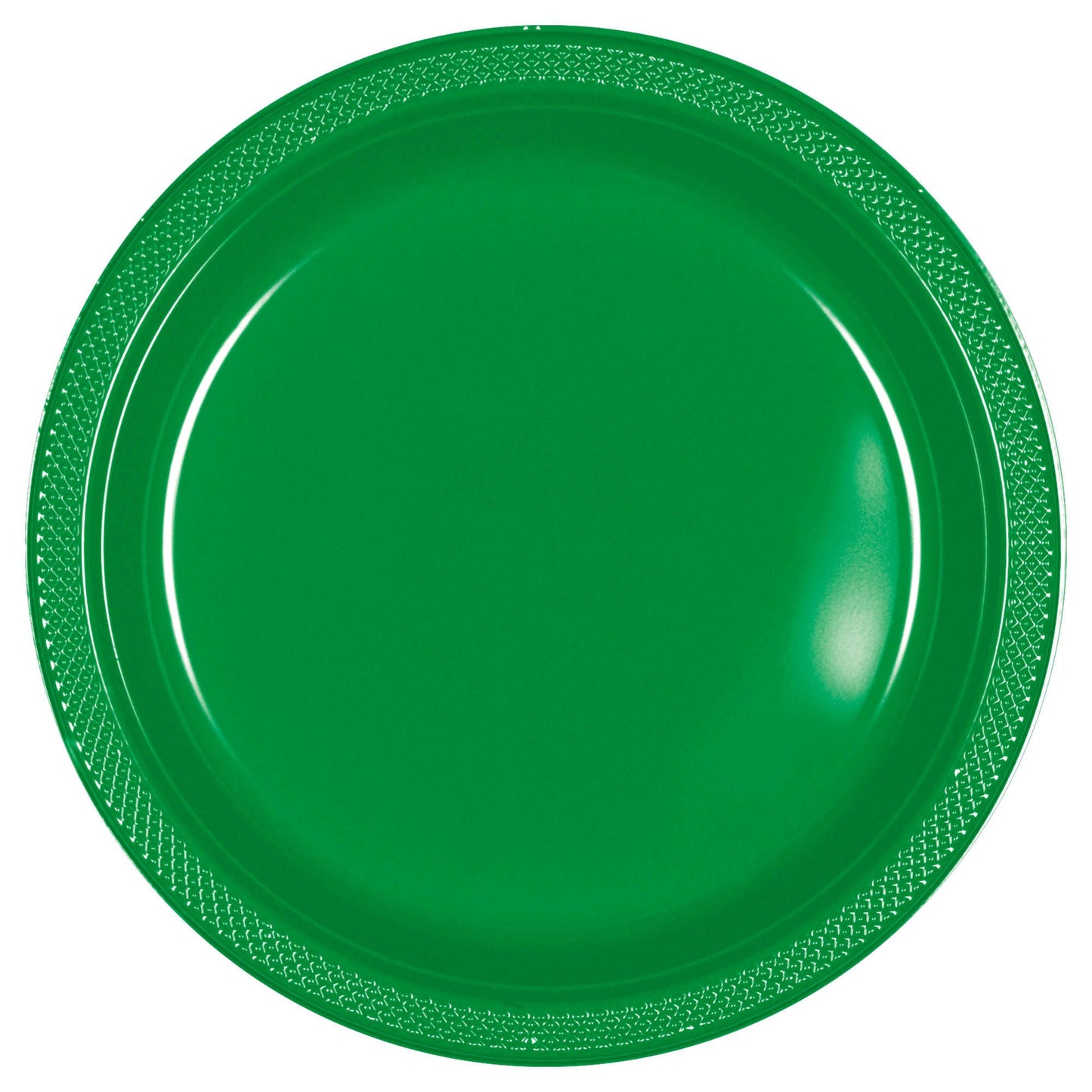 10In Plastic Plates - Festive Green