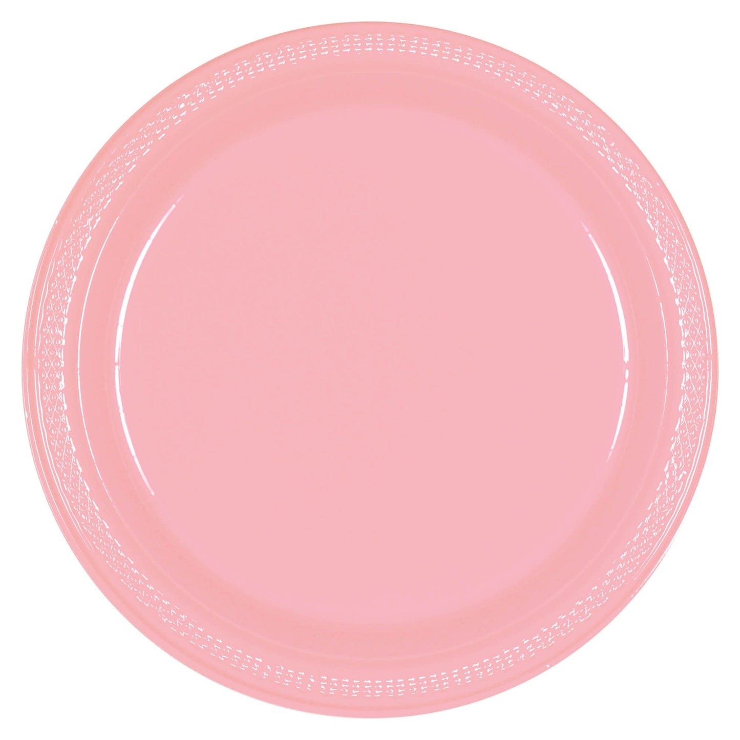 10In Plastic Plates-New Pink