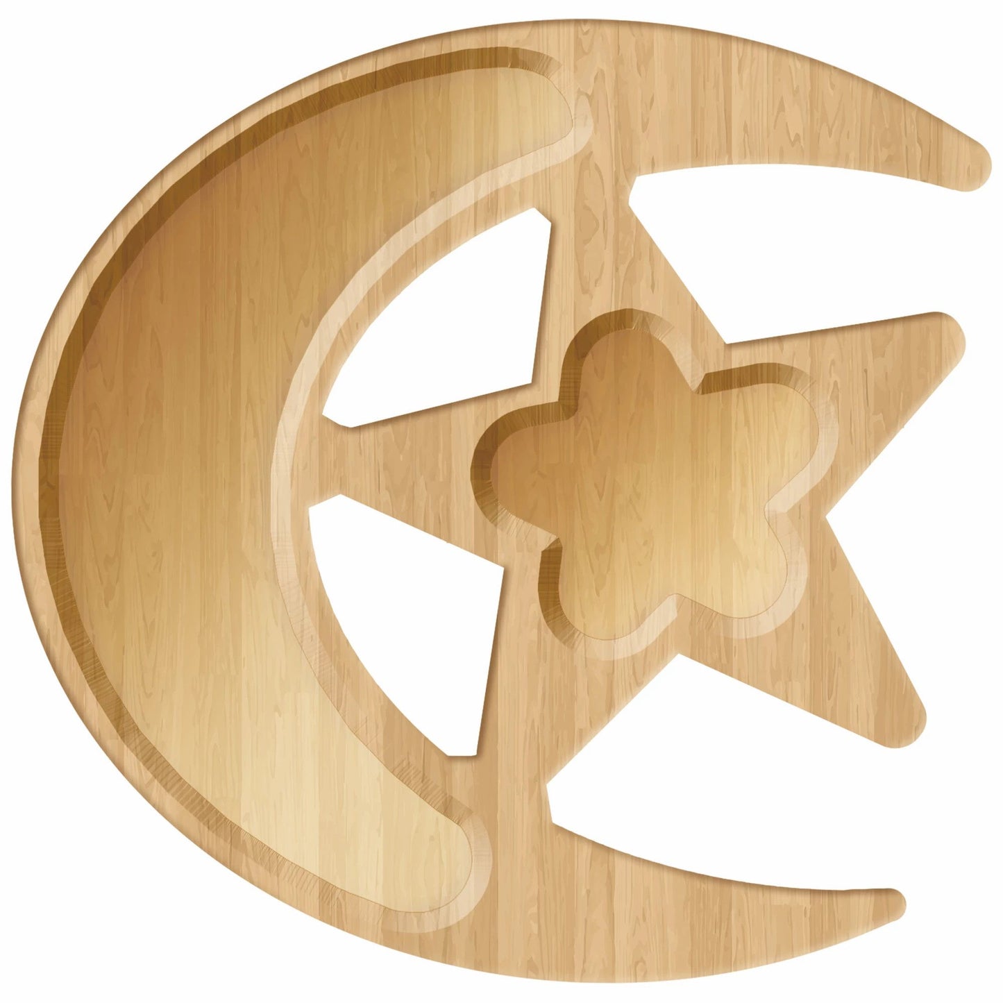 Star/Moon Platter Bamboo
