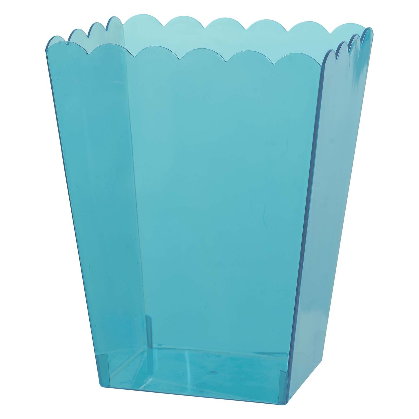 Caribbean Blue Scalloped Container, Medium