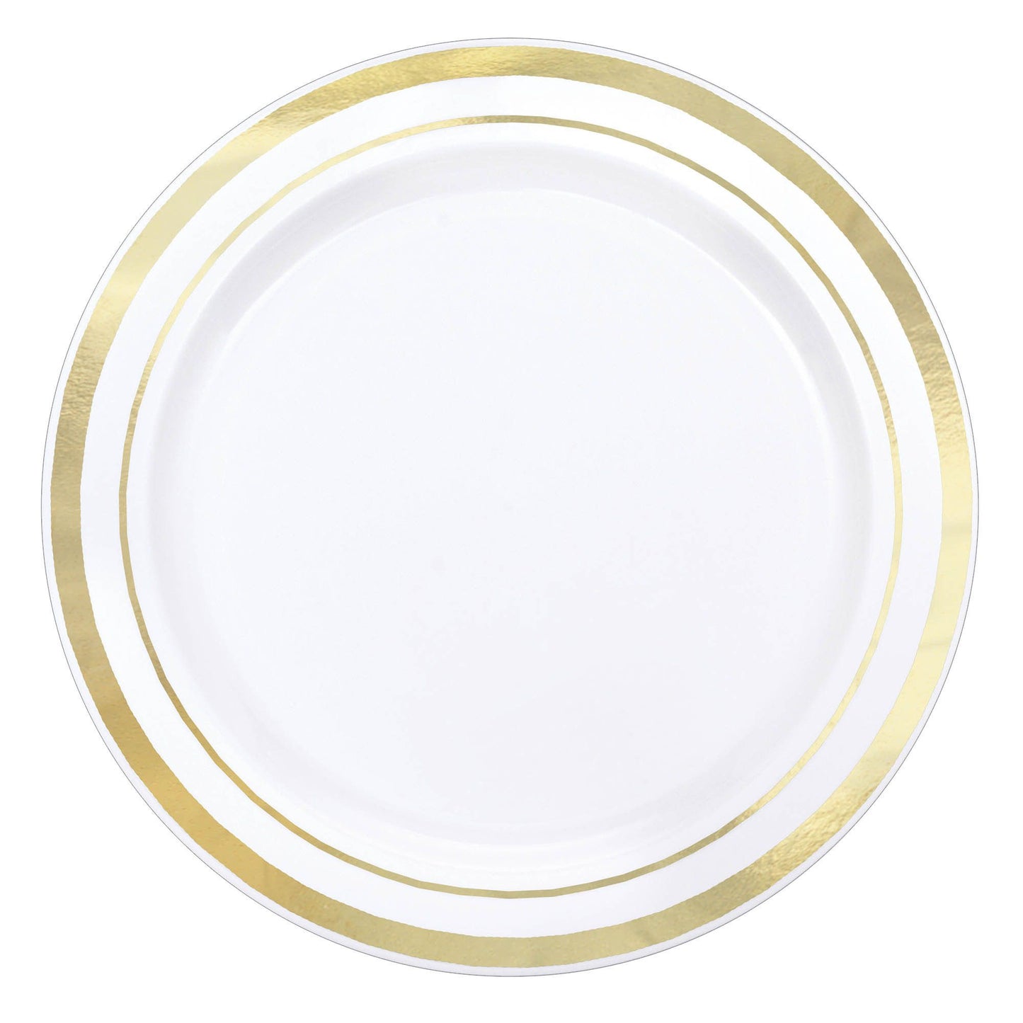 Premium Appetizer Plates White/Gold Trim - 20Pcs