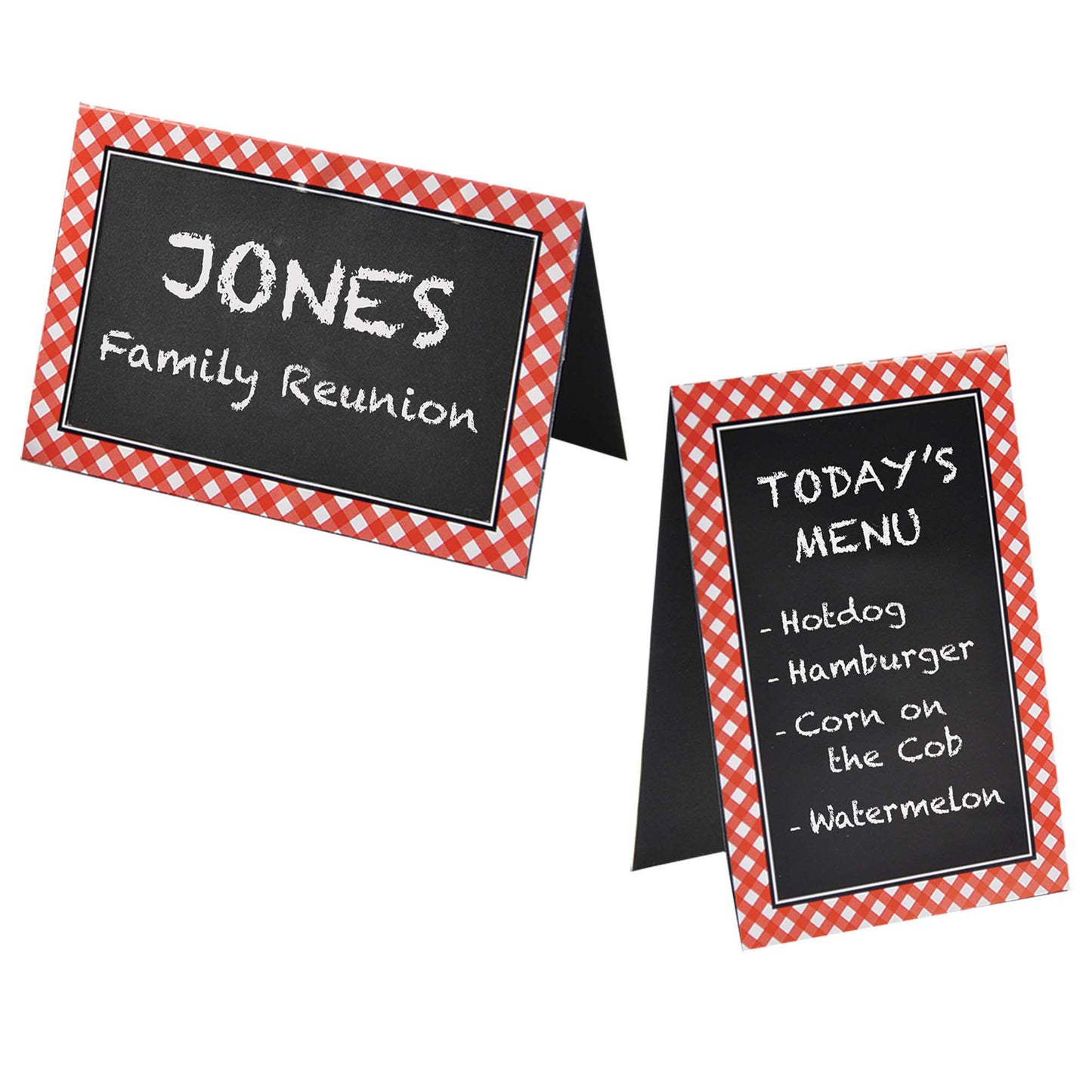 Picnic Party Chalkboard Tent Cards