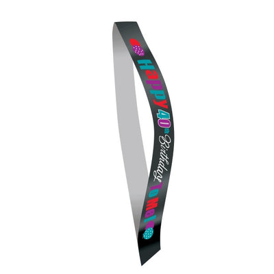 Birthday Cheer Age 40 Satin Sash