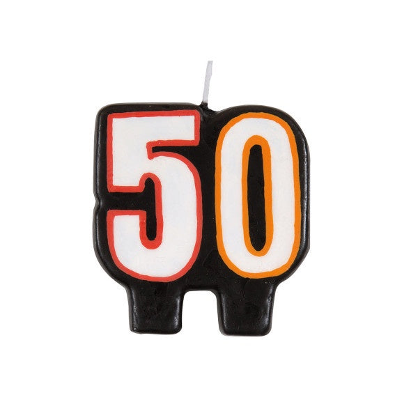 Birthday Cheer Number 50 Birthday Candle