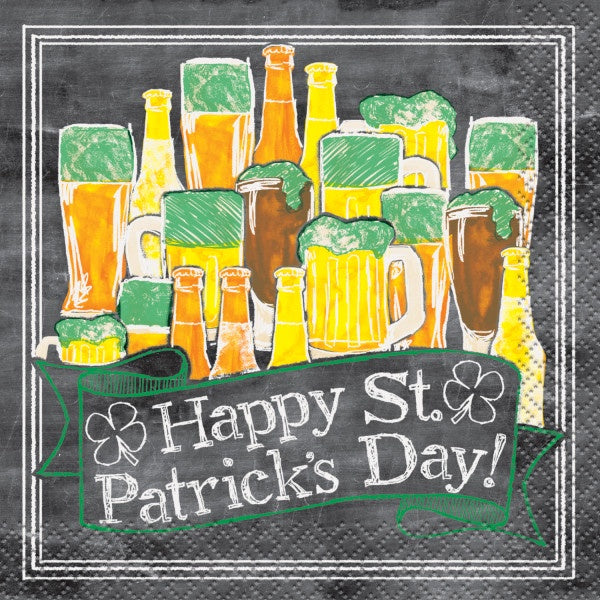 Happy St Patrick'S Day Beverage Napkins, 16Ct