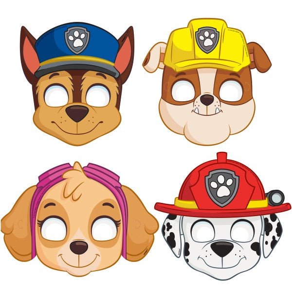 Paw Patrol Party Masks-8CT