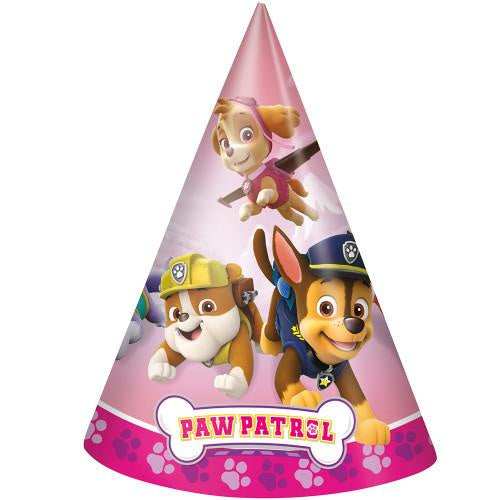Paw Patrol Girl Party Hats, 8Pk
