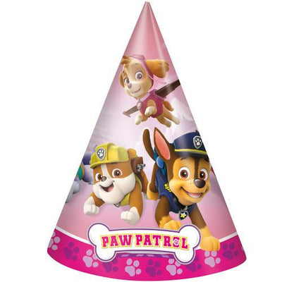 Paw Patrol Girl Party Hats, 8Pk