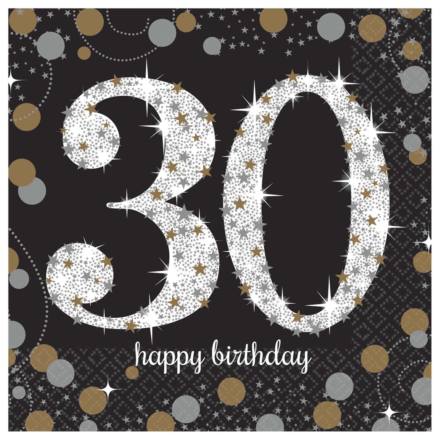 Sparkling Celebration 30Th Beverage Napkins