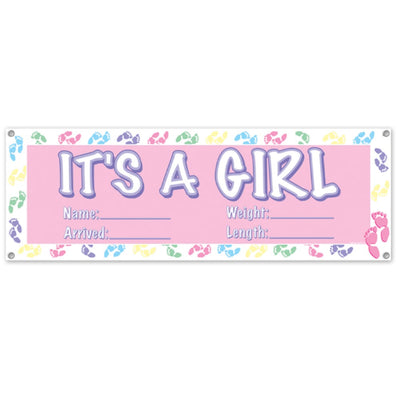 It'S A Girl Sign Banner