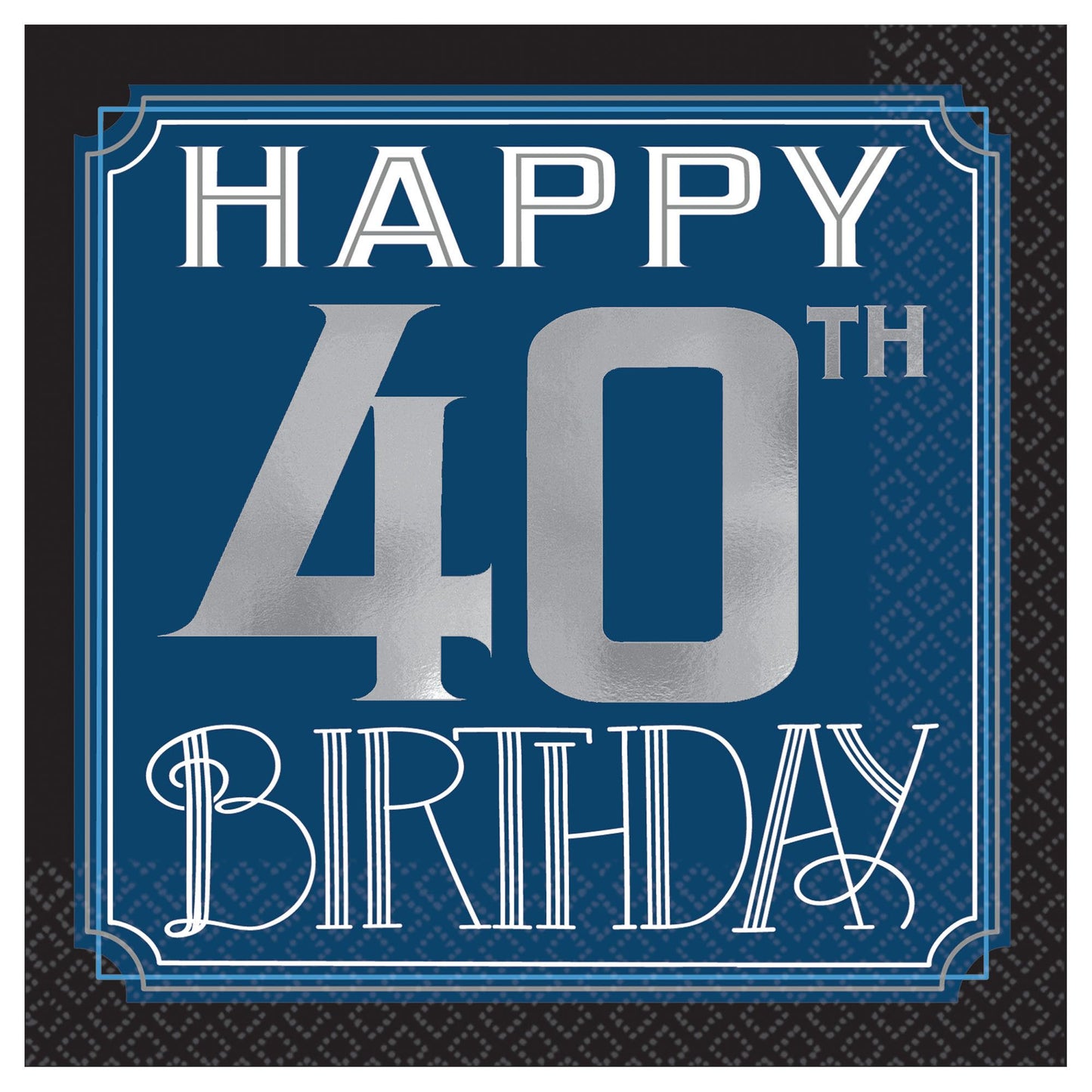 Happy Birthday Man 40th Beverage Napkins