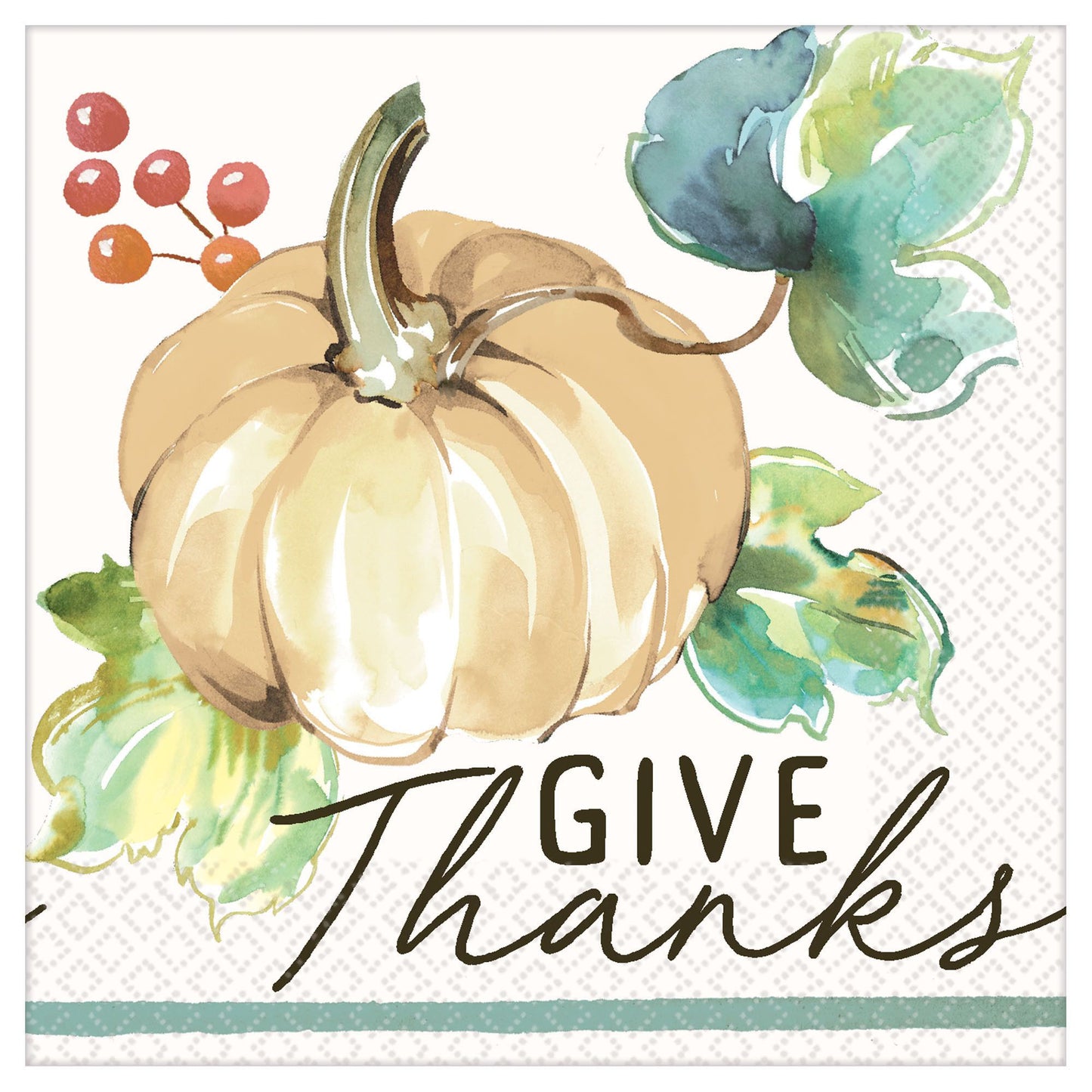 Muted Autumn Beverage Napkins, 5" X 5"