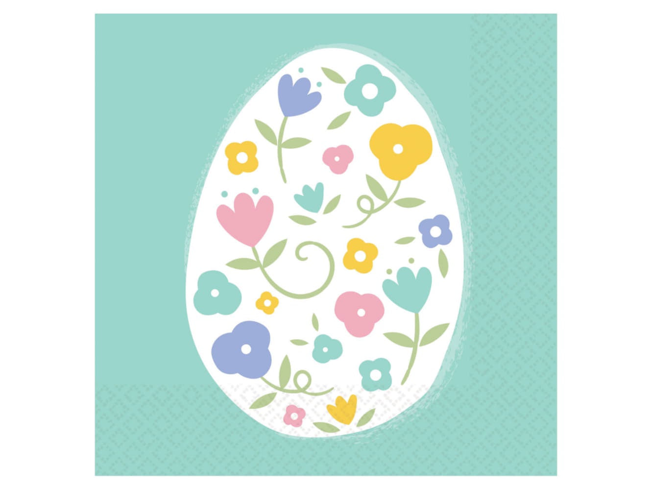 5" X 5" Pretty Pastel Easter Beverage Napkins, 16Ct