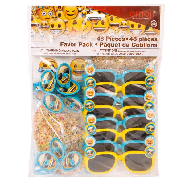 48 Piece Emoji Favor Pack