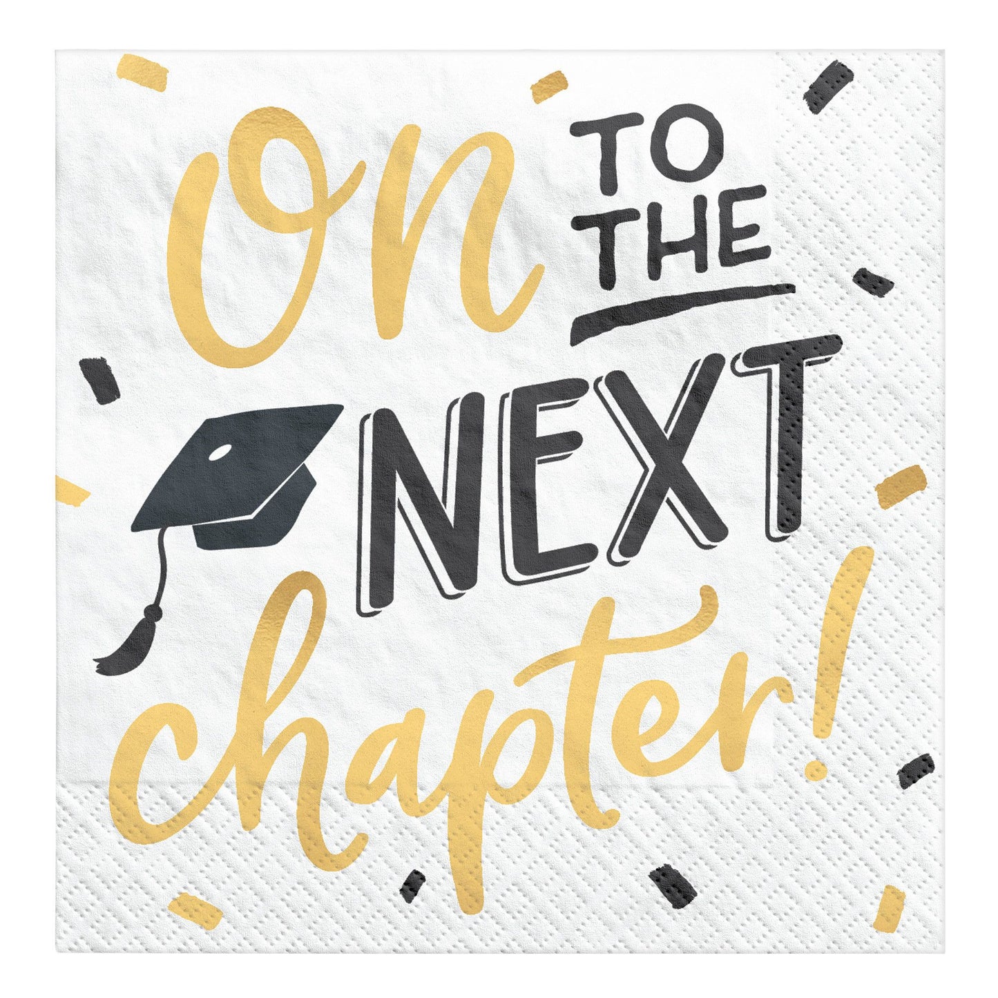Grad Hats Off Bev. Napkins