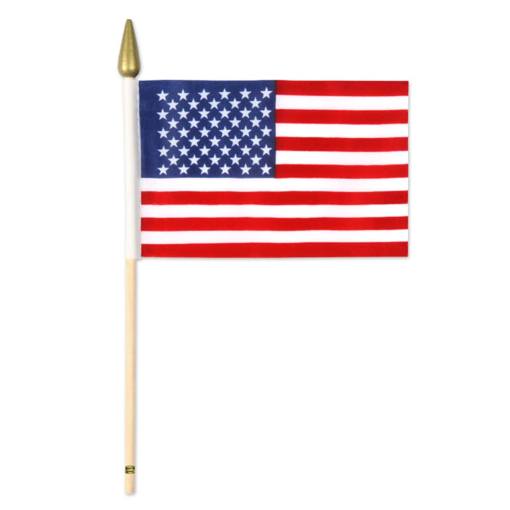 Rayon American Flag 4In X 6In - Each