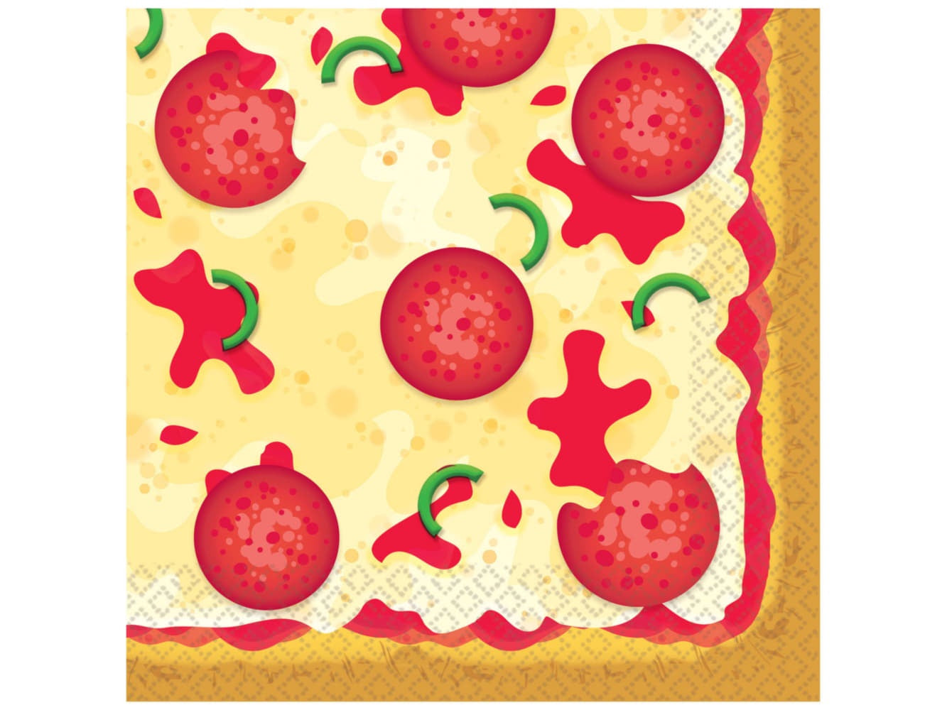 Pizza Party Lunch Napkins, 6 1/2" X 6 1/2", 16/Pk