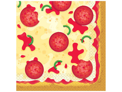 Pizza Party Lunch Napkins, 6 1/2" X 6 1/2", 16/Pk