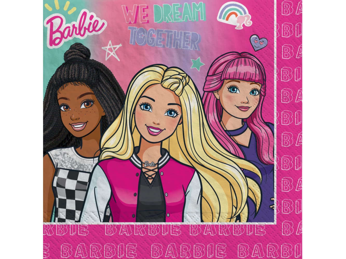 Barbie Dream Lunch Napkins, 6 1/2" X 6 1/2", 16/Pk