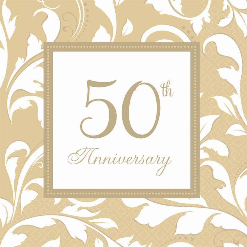 50Th Anniversary Lunch Napkins