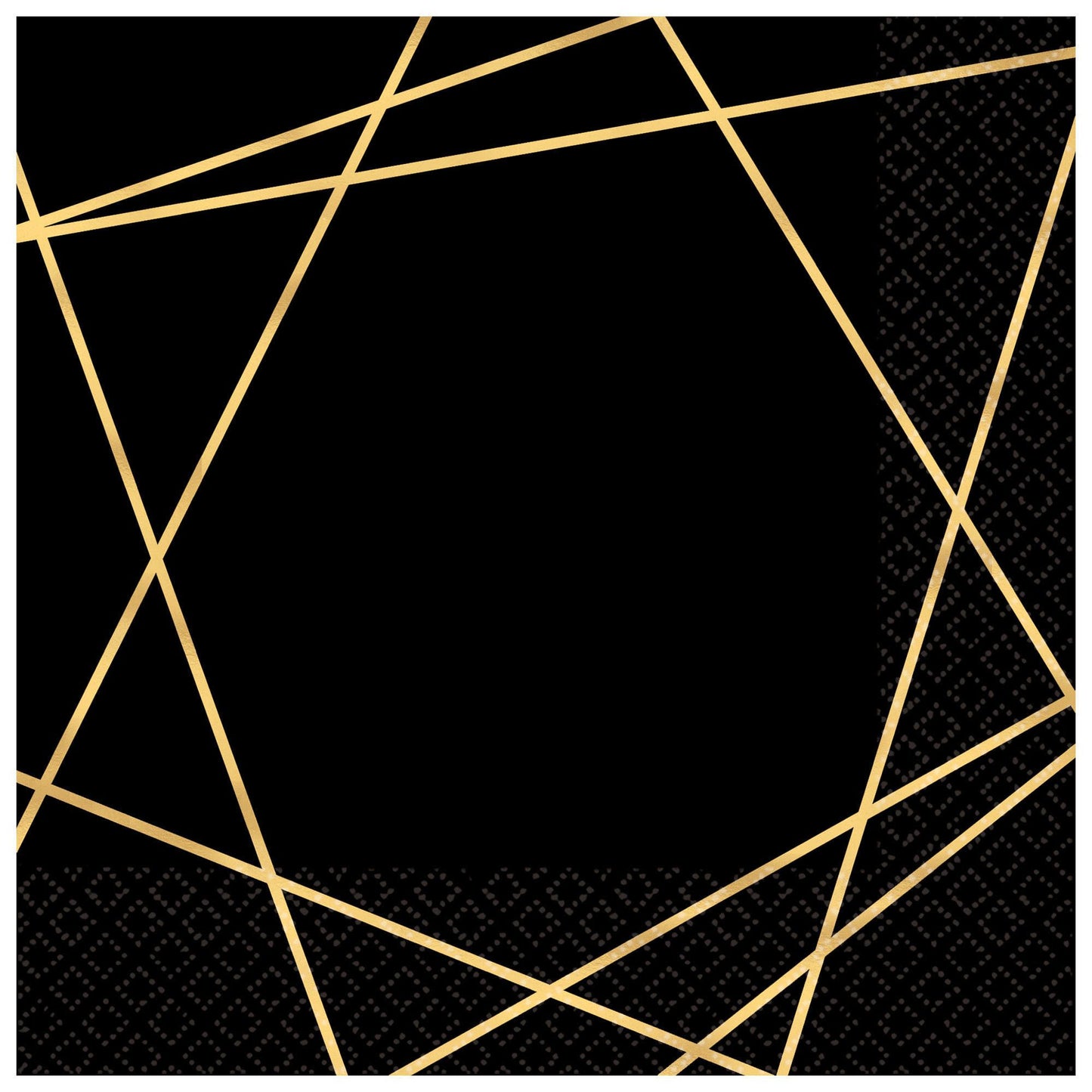 Gold Geo 3Ply Lunch Napkins - 16Pcs