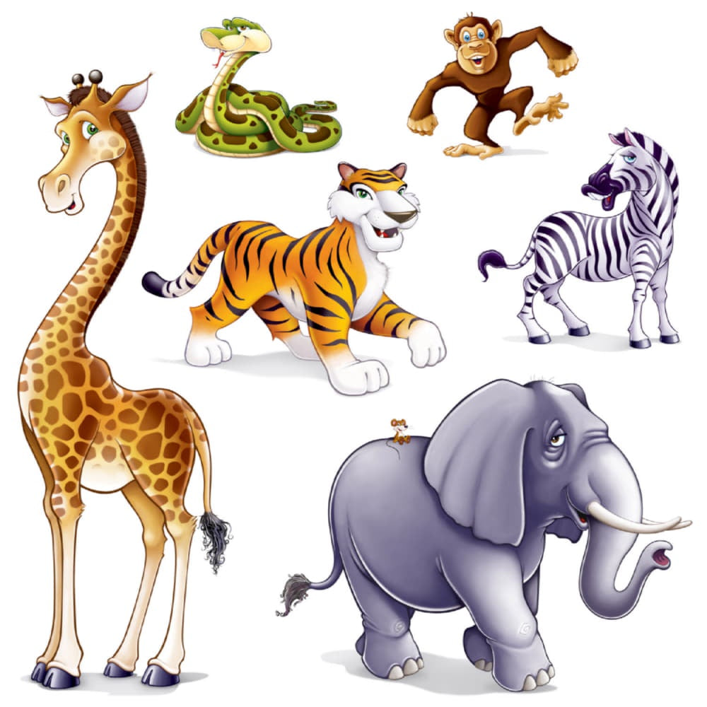Insta-Theme Jungle Animal Props-6PCS