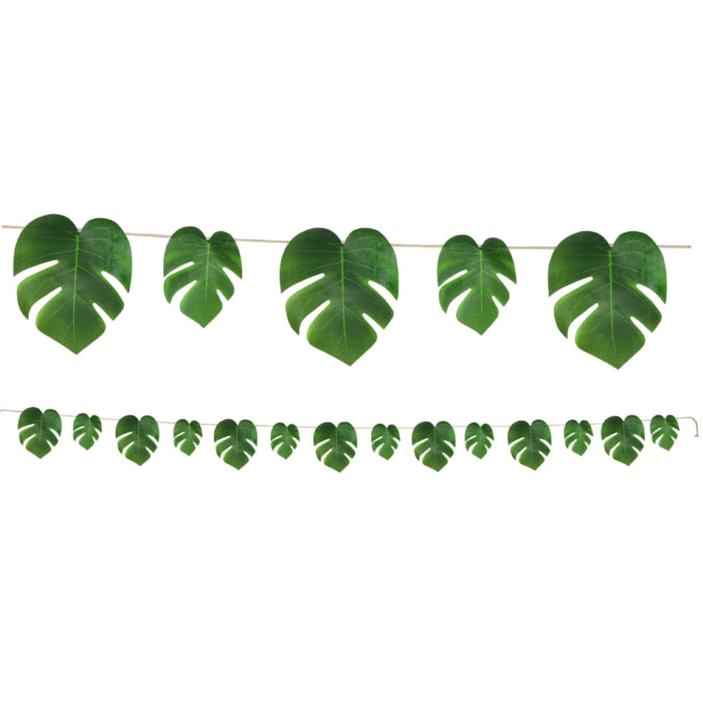 Tropical Palm Leaves Fabric Streamer
