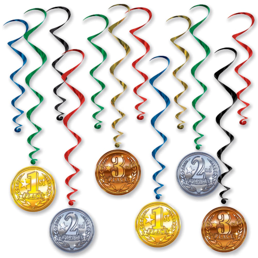 Award Medal Whirls - 12Pcs