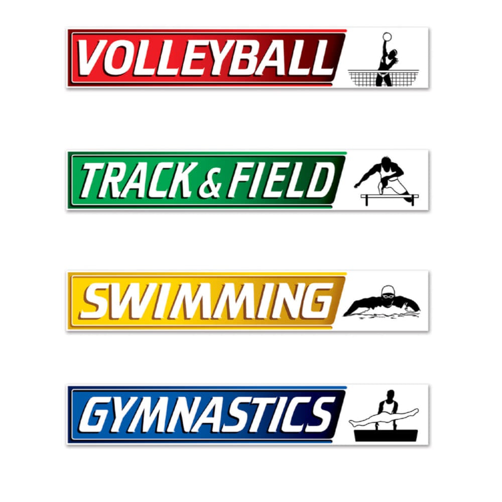Summer Sports Street Signs - 4Pcs