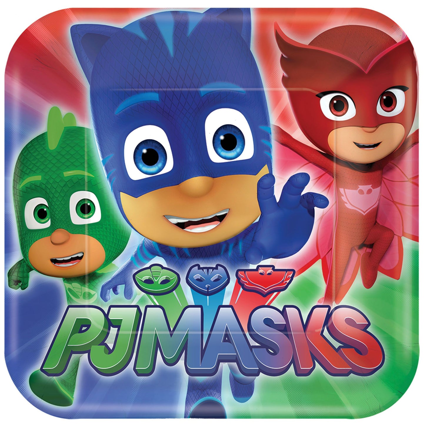 Pj Masks Square 7In Plates