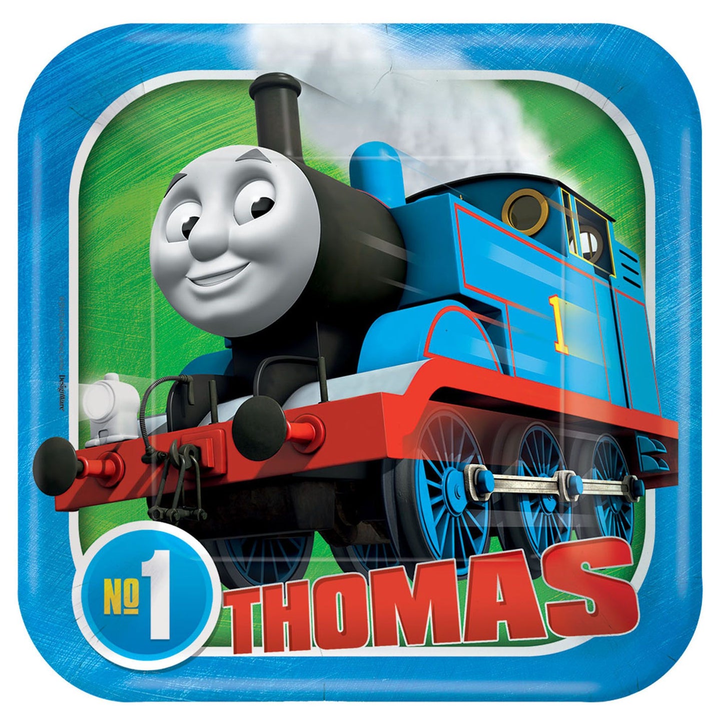 Thomas All Aboard Square 7In Plates