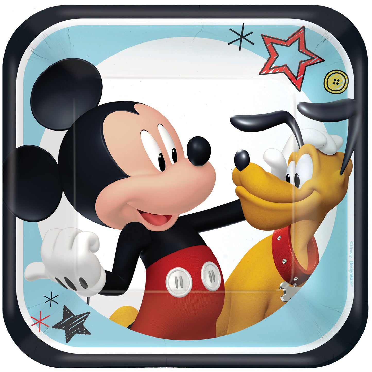©Disney Mickey On The Go Square 7" Plates