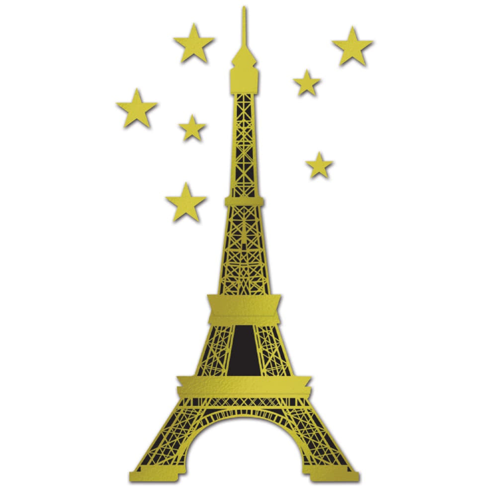 Jointed Foil Eiffel Tower Decoration