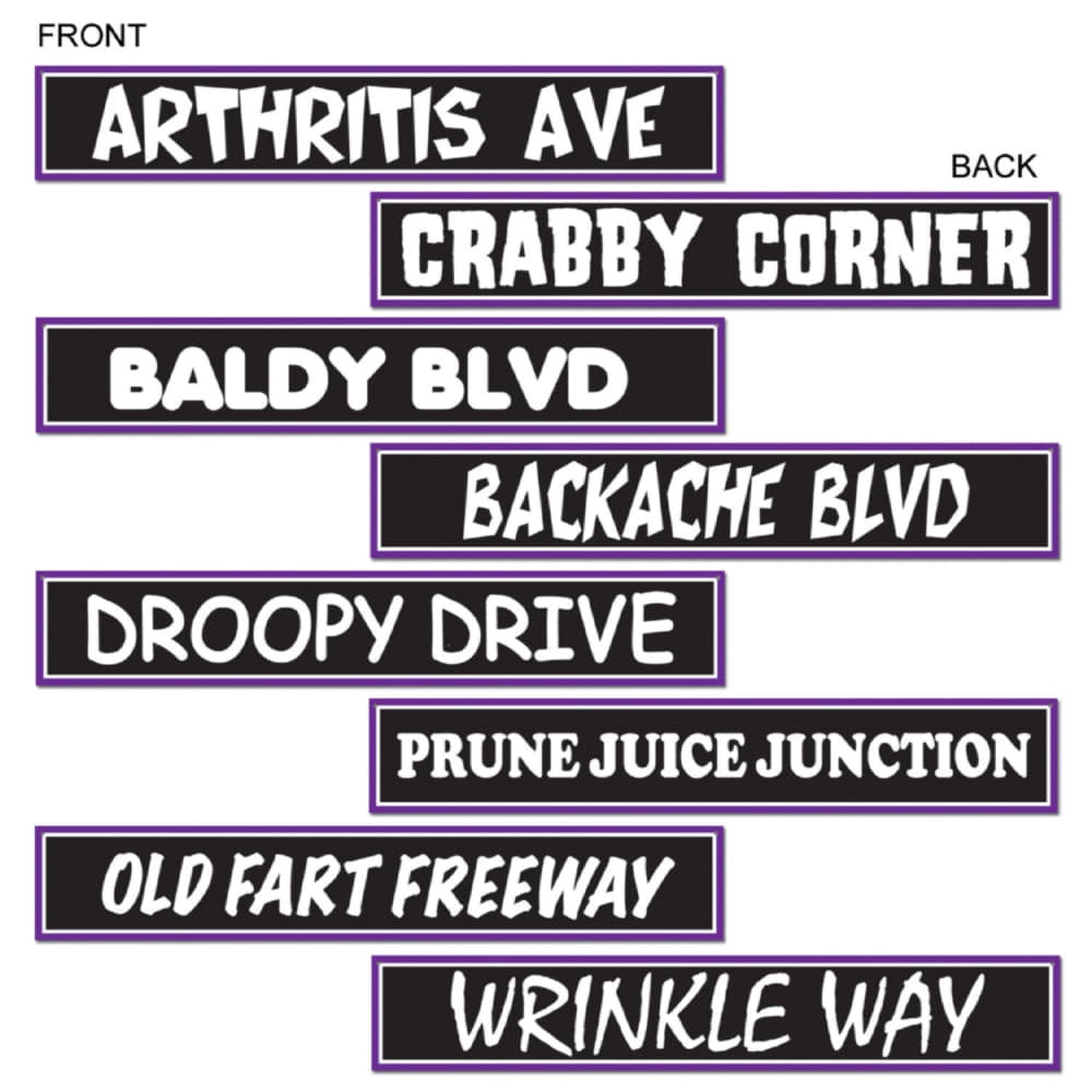 Over The Hill Street Sign Cutouts/Disc