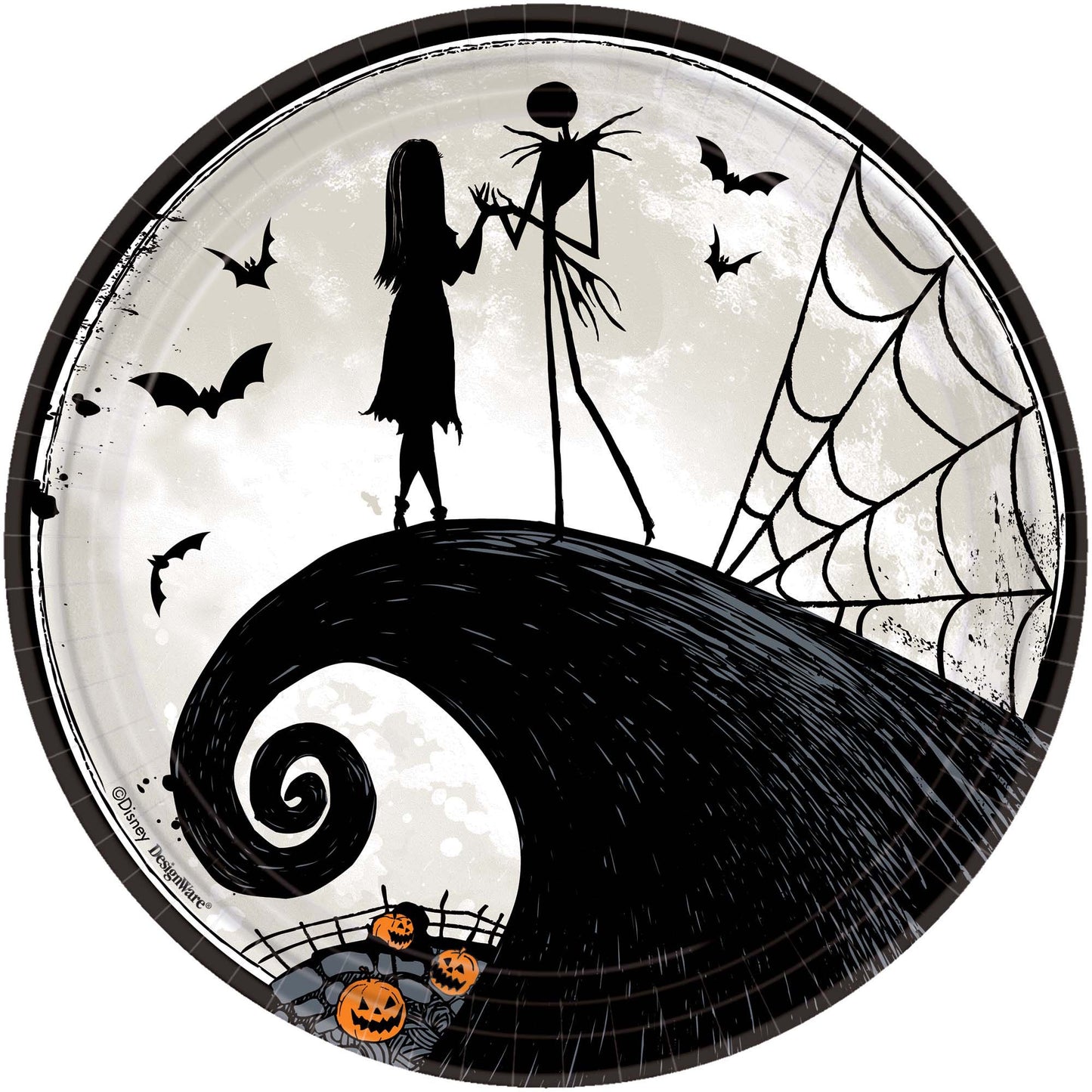 Nightmare Before Christmas Round Plates, 9"